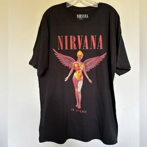 Nirvana in Utero Black T Shirt